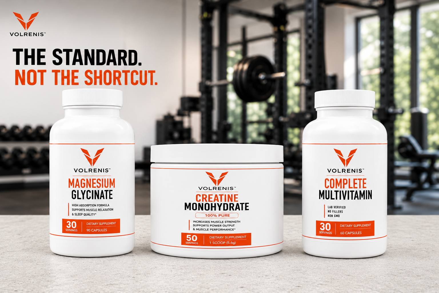 VOLRENIS Performance Stack — Magnesium + Creatine + Multivitamin